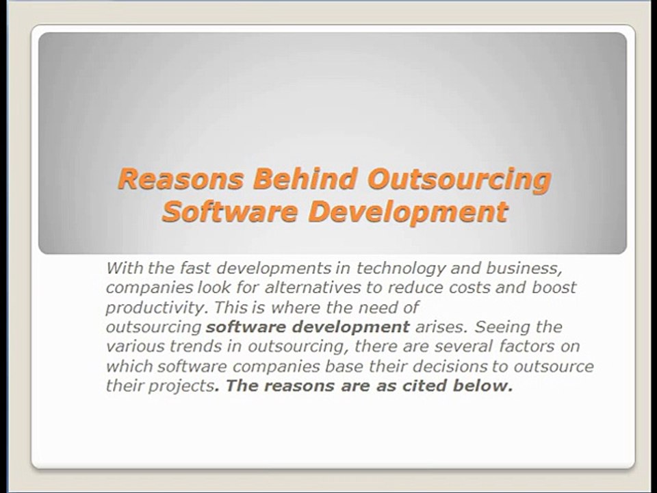 John Pereless_Reasons Behind Outsourcing Software Development