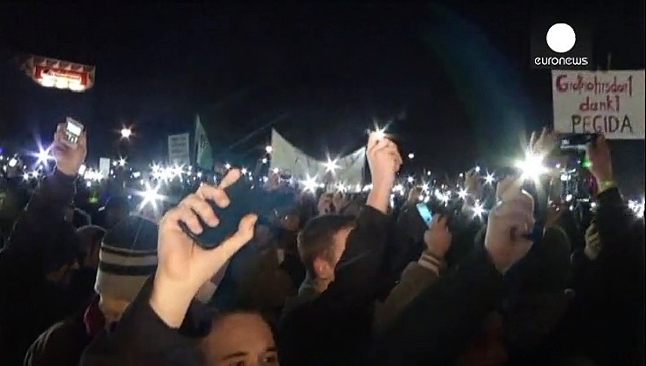 Dresden: 10.000 'Pegida'-Anhänger und 9.000 Gegendemonstranten
