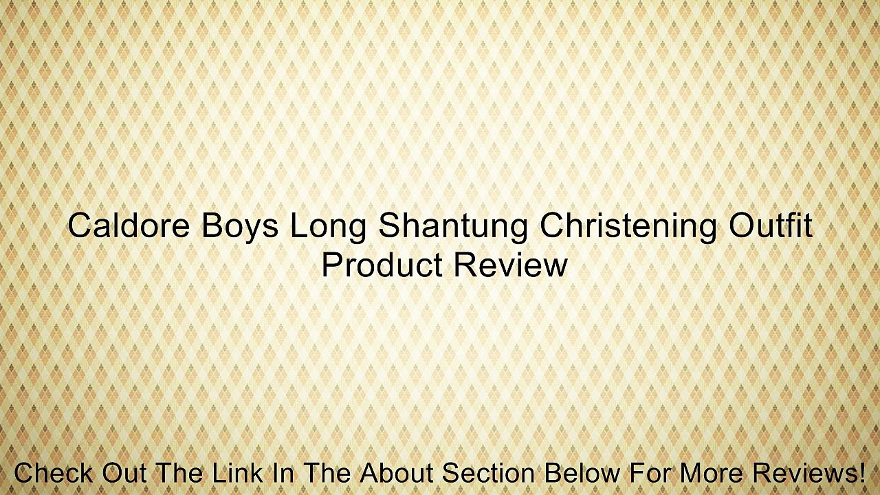 Caldore Boys Long Shantung Christening Outfit Review