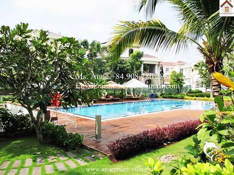 Luxury 5 bedroom villa for rent in Chateau compound Phu My Hung for rent, swimming pool, gym