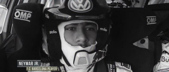 Football player Neymar Attempts to Co-Pilot a Rally Car with Sébastien Ogier