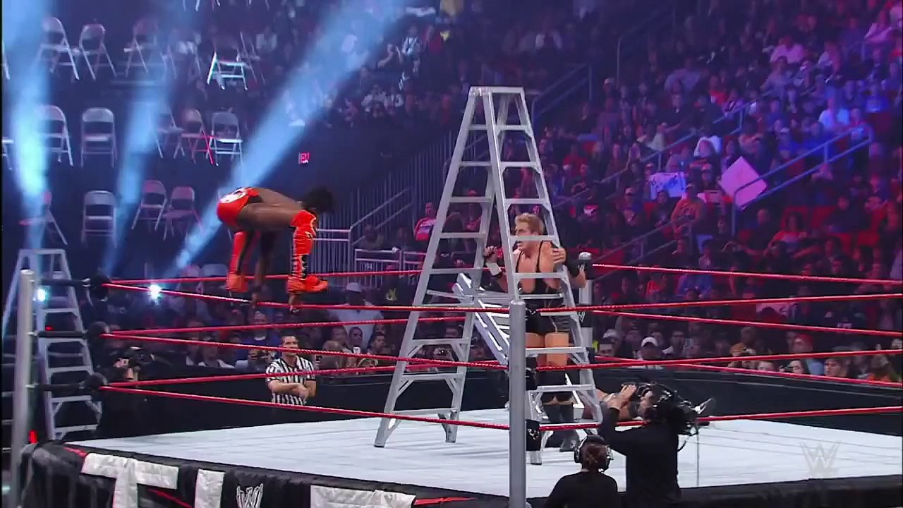 WWE RAW fight So violent ladder moments - The Miz and Damien Mizdow