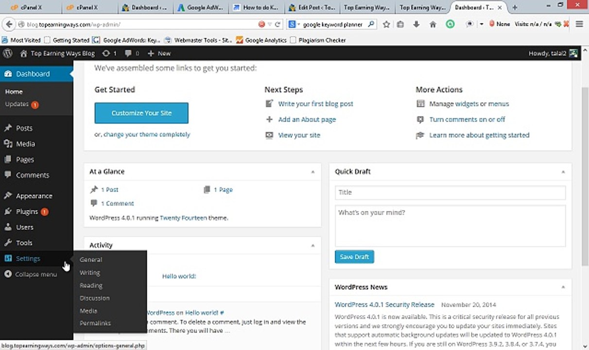Learn Wordpress Tutorial in Urdu/Hindi Part-04