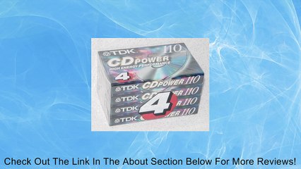 4-pack TDK Cd Power 110 Type Ii (Cro2) High Bias New Blank Audio Cassette Tapes Review