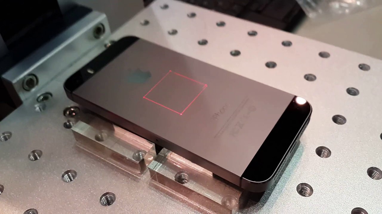 aluminum laser marking, aluminum fiber laser marking engraving, iphone case laser marking, fiber laser marking machine, metal laser marking