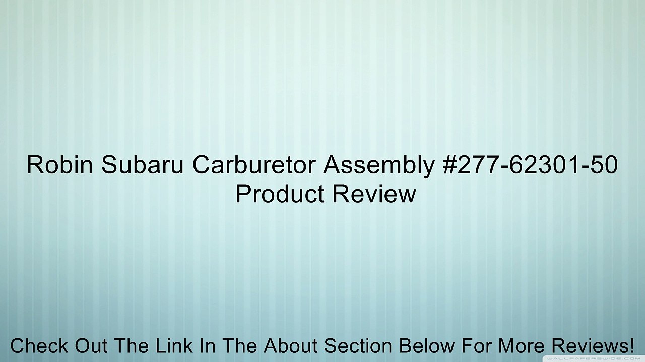 Robin Subaru Carburetor Assembly #277-62301-50 Review