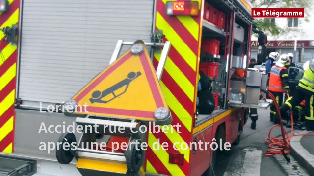 Lorient. Accident rue Colbert après une perte de contrôle