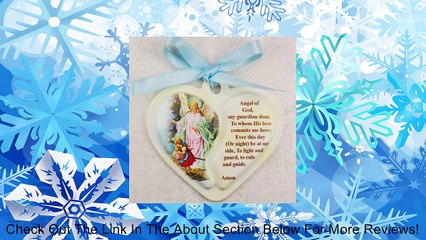 Guardian Angel Heart Crib Medal with Pink Ribbon infant gift communion baptism great gift Review