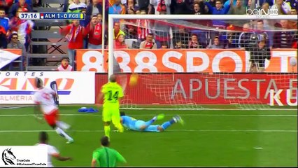 almeria barcelona 2-1 اهداف برشلونة الميريا