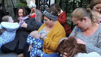 Londra'da toplu emzirme eylemi