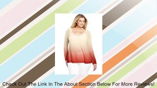 Silver Jeans Juniors Plus-Size Dip Dyed Sweater, Coral, 0x Review