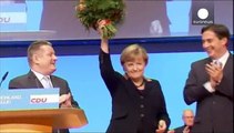 Merkel yeniden CDU başkanı seçildi