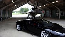 Lamborghini Aventador vs. F16 Fighting