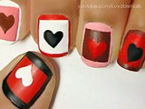 Hearts Nail art- easy nail art nail designs - cute nail designs