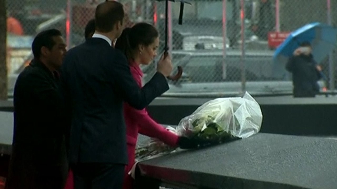 Will and Kate visit 9/11 memorial