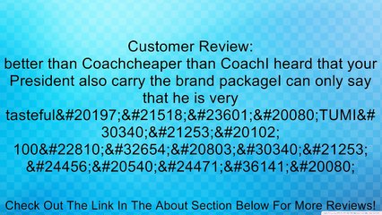 Tumi Luggage Centro Venezia Leather Crossbody Review