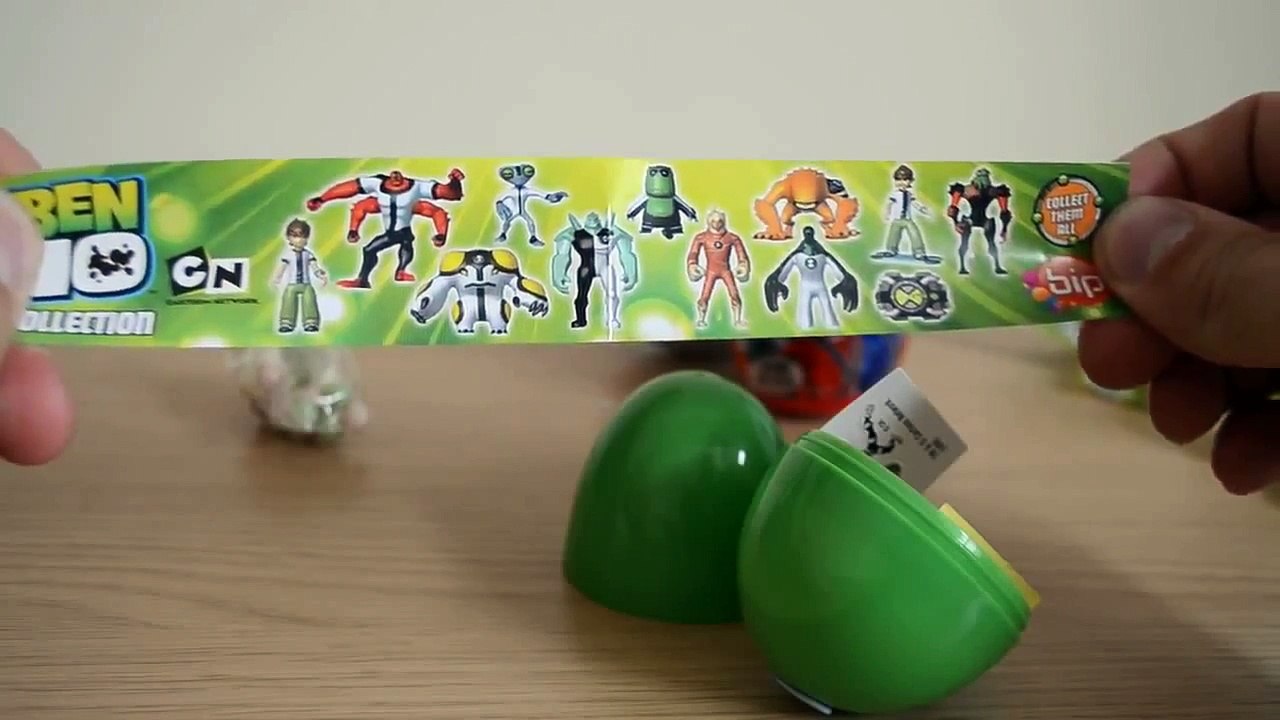 Surprise Eggs Ben 10 Marvel Spiderman Power Rangers Samurai Cartoon Network Easter Eggs