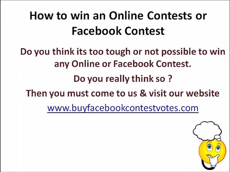How to win an Online Contests or Facebook Contest