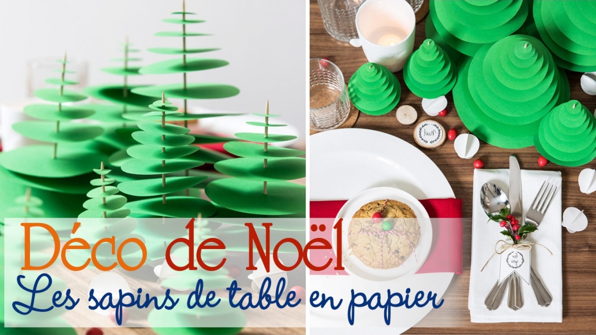 Des sapins de papier pour décorer sa table de Noël - DIY - Vidéo Dailymotion