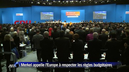 Merkel appelle l'Europe à respecter les règles budgétaires
