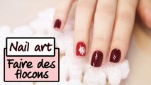 Le nail art flocons pour Noël - Tuto manucure