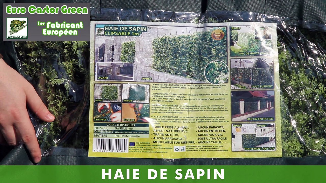 HAIE DE SAPIN - HAIE ARTIFICIELLE - BRISE VUE - OCCULTANT - GAZON ARTIFICIEL - GAZON
