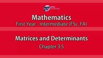 Matrices and Determinants - CH3.5 (Part 4)