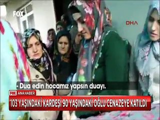 105 yaşındaki Hanife ninenin cenazesine 103 yaşındaki kardeşi geldi