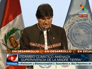 Evo llama a adaptar experiencia indígena frente al cambio climático