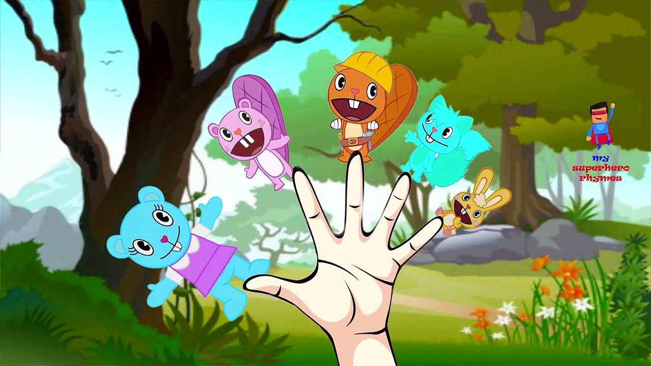 Finger Family Nursery Rhymes Happy Tree Friends Cartoon | Finger Family ...