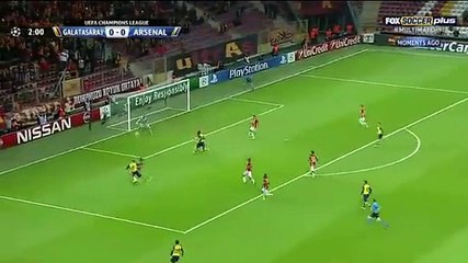 L. Podolski Gooal (0 1) Galatasaray vs Arsenal 09_12_14 HD