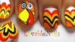 Turkey nails - thanksgiving nail art - Easy nail designs for beginners to do at home - Cute Nail designs DIY nail designs tutorial