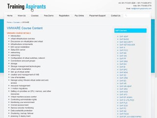 VMWARE Online Training and Placement - VMWARE Course Content