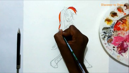 How -to- draw- my little pony equestria girls -Rainbowdash