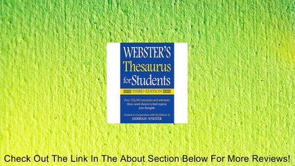 Websters Thesaurus For Students Review