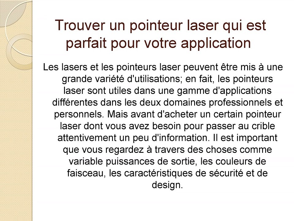 Pointeur Laser