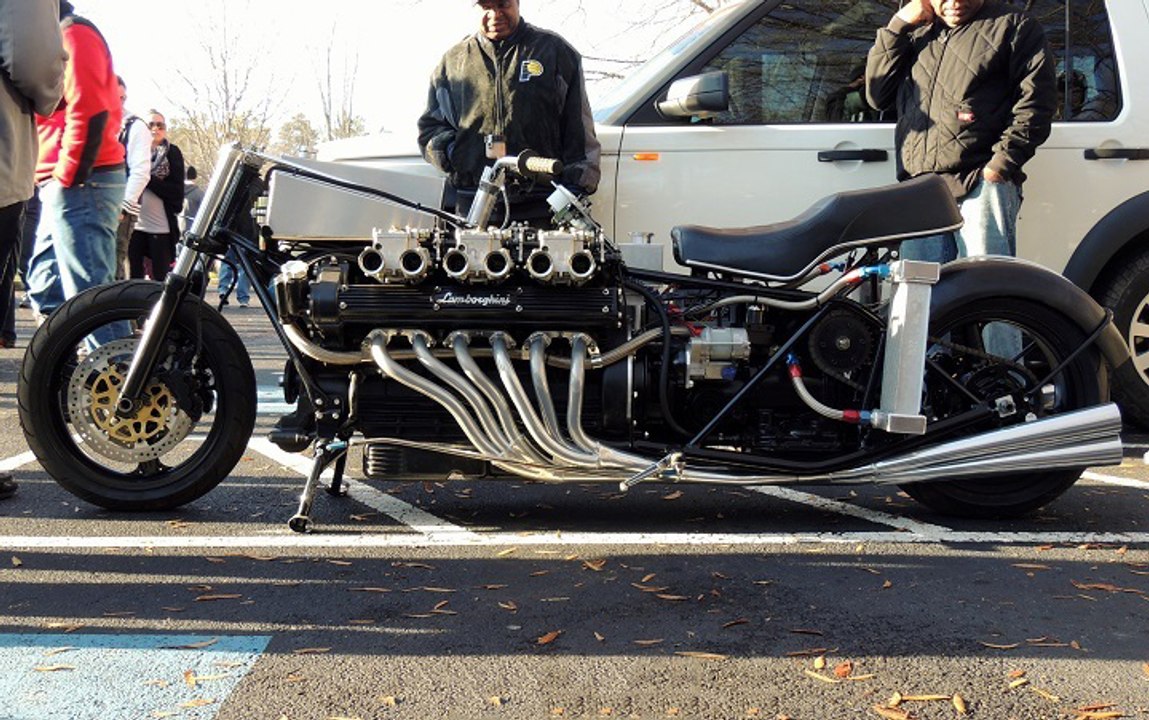Lamborghini V12 Engine Fitted On A Motorcycle Sounds Exciting !