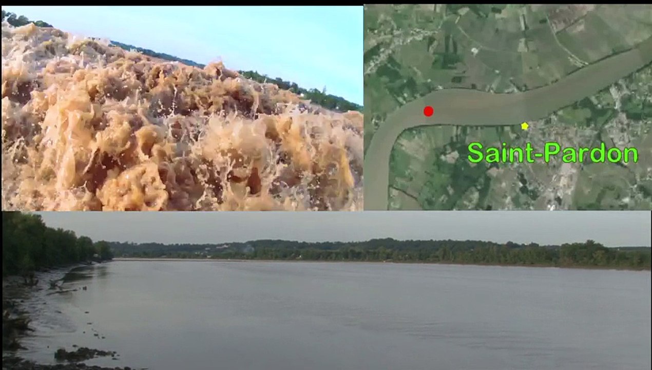 WIKHYDRO : mascaret  Dordogne à Saint-Pardon 21/09/2013