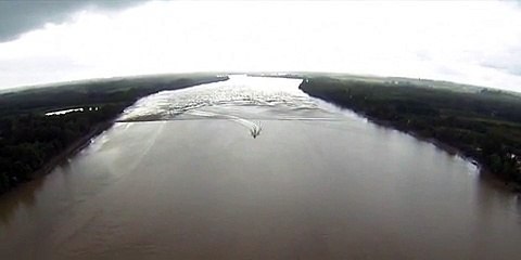 Mascaret de Saint-Pardon vue par drone