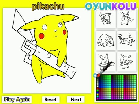 Pikachu Boyama Oyununun Tanıtım Videosu