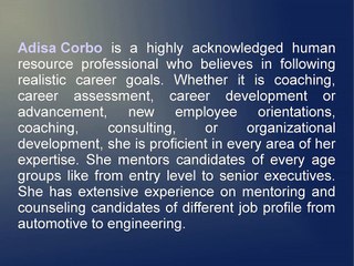 Adisa Corbo Has Exceptional Qualities As A Human Resource Professional