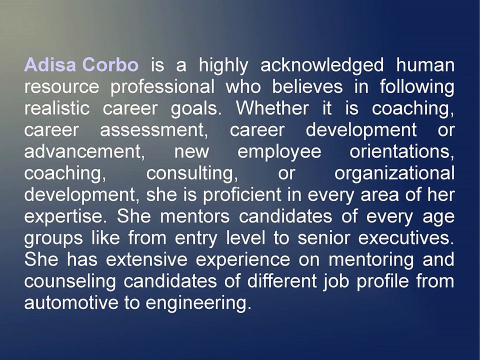 Adisa Corbo Has Exceptional Qualities As A Human Resource Professional