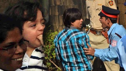 AbRam Watches Shah Rukh While He Shoots For Fan Outside Mannat