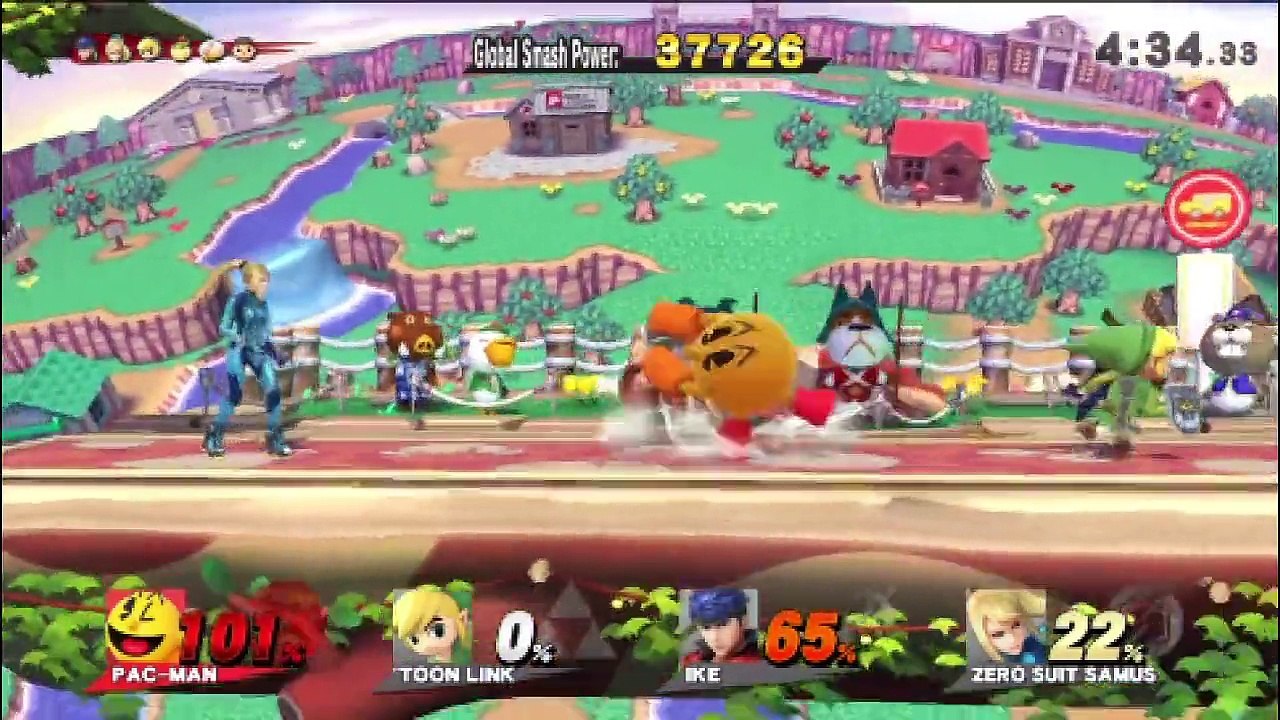 Super Smash Bros. For Wii U All-Star Mode Let's Play / PlayThrough / WalkThrough Part - Playing As Pac-Man