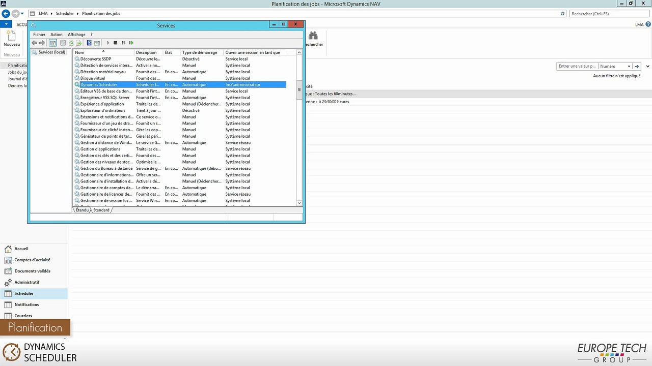 Dynamics Scheduler - Démonstration du vertical Microsoft Dynamics NAV