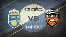 Samedi 13 Décembre à 14h30 - Pau FC - FC Lorient (b) - CFA D