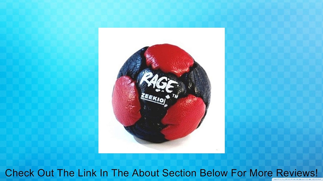 Zeekio The Rage Footbag - 14 Panel Leather Pellet Fill - Red and Black Review