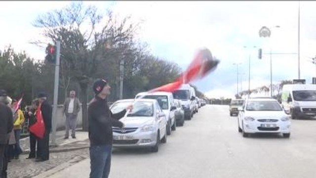 Anayasa Mahkemesi Önünde Eylem - Vardiya Bizde Platformu Üyeleri