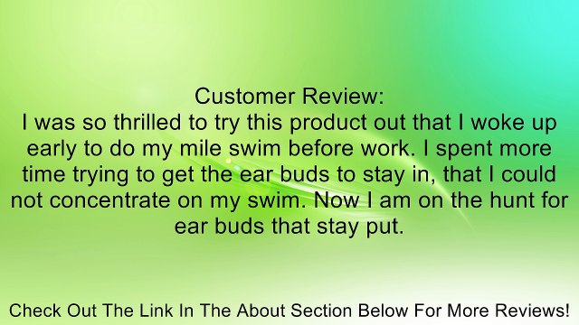 Waterfi Waterproof Apple iPod Shuffle with Short Cord Waterproof Headphones - Best Swimming MP3 Player (New Model) (Pink) Review