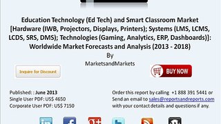 Global Smart Classroom Market Research Report Forecasts to 2018